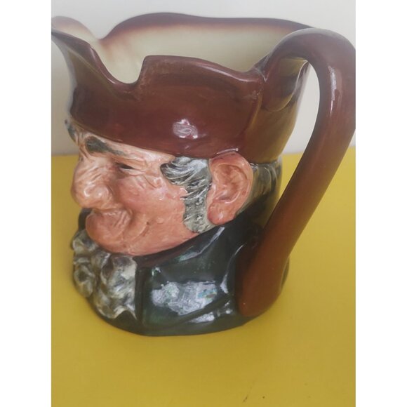 Rare Antique Large Old Charlie Toby Jug Royal Doulton 5 3/4" x 8" - Picture 10 of 11